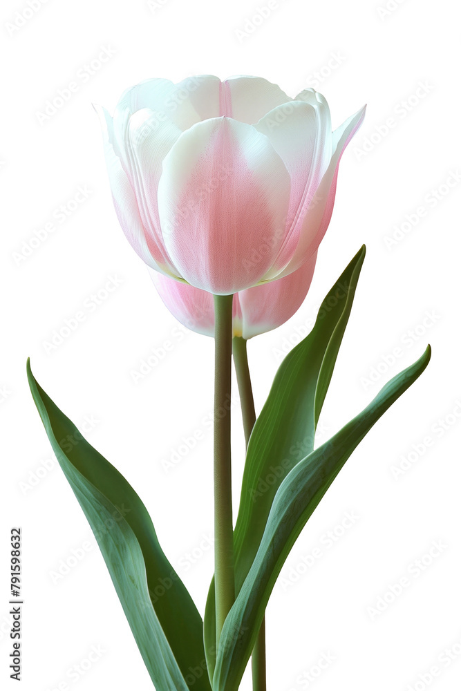 Fototapeta premium Tulip flower in transparent background