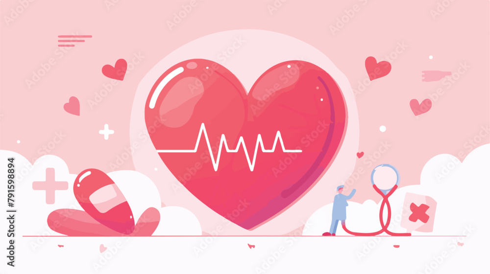 Heart icon. Medical and health care design. Vector