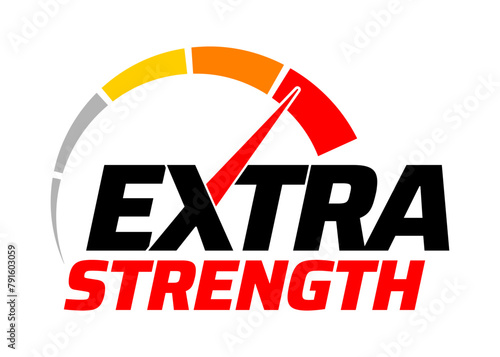 Maximum strength vector logo icon badge