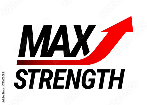 Maximum strength vector logo icon badge