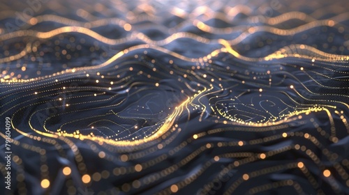 A digital visualization of quantum circuits supporting a blockchain network