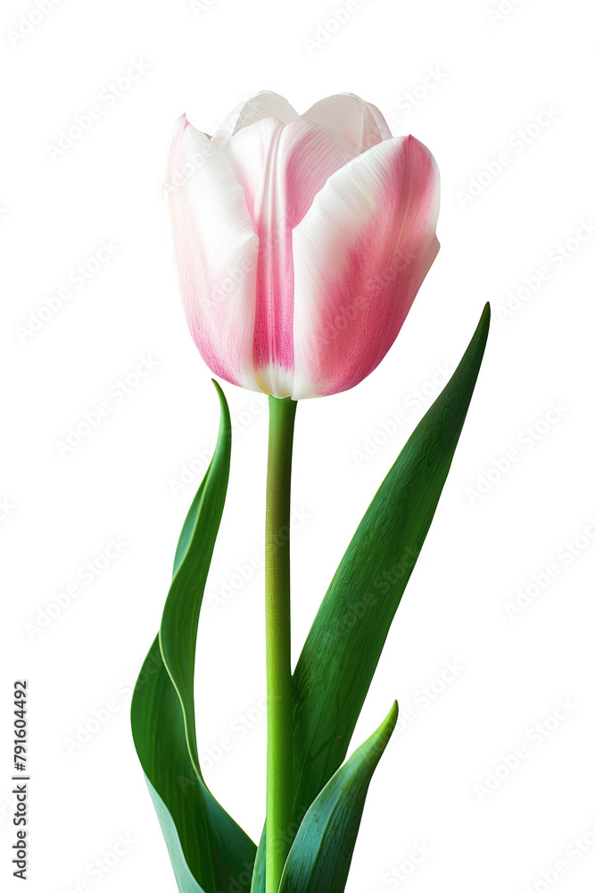 Fototapeta premium Tulip flower in transparent background