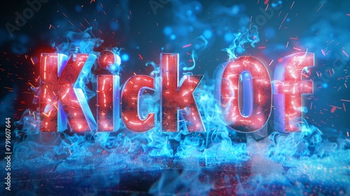 "Kick Off" editable text effect in modern trend style 
