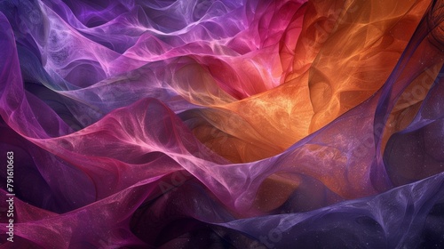 A close up of a colorful abstract design with swirls and lines, AI