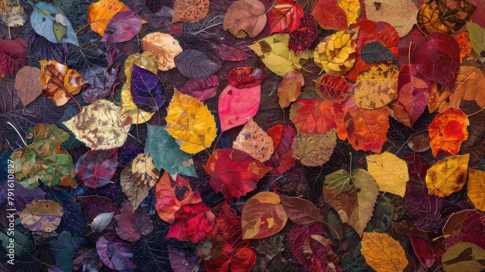 Colorful autumn leaves. Generative AI