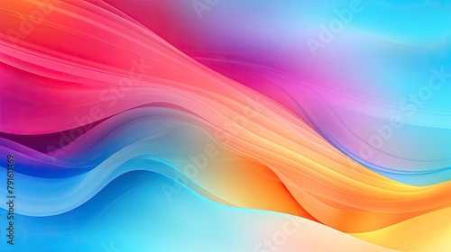 Smooth Mesh Rainbow Gradient, Bright and Soft Modern Abstract Colorful Background