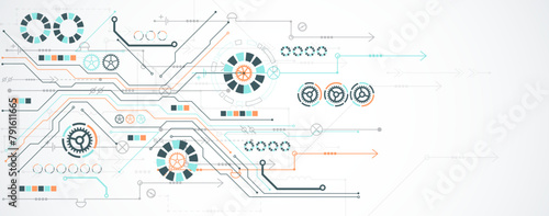 Abstract vector background on a technological theme.