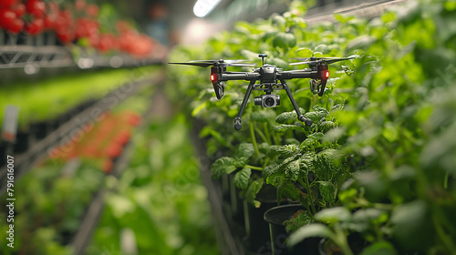 8. Agritech Showcase: A bustling trade show floor filled with exhibitors showcasing the latest agricultural technologies, from drone-based crop monitoring systems to AI-powered far photo