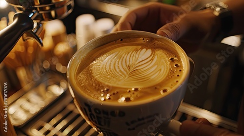 Making latte art. Generative AI