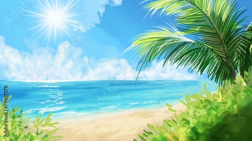 palm tree on the beach © DD