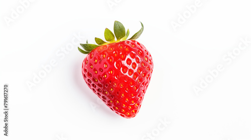 Whole strawberry fruit on white background