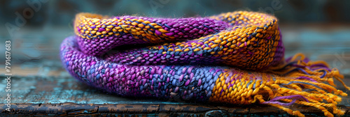 A Purple and Yellow Scarf Hanging from a Hook,
close up of a snake in the aquarium photo