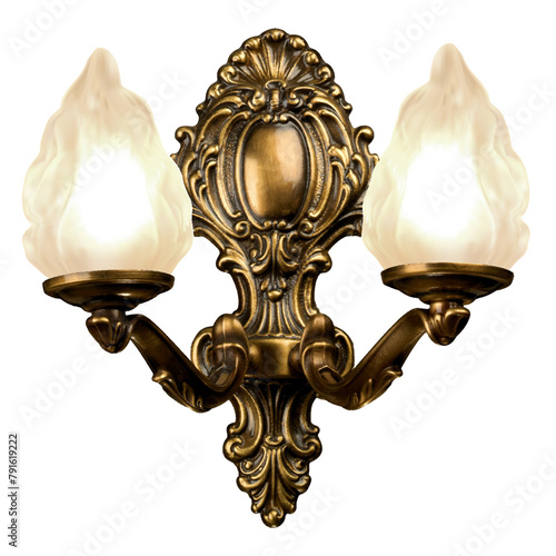 Vintage wall lamp. isolated on white background. Vector illustration EPS 10.
