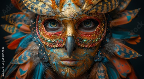 beautiful woman in mask © therealnodeshaper