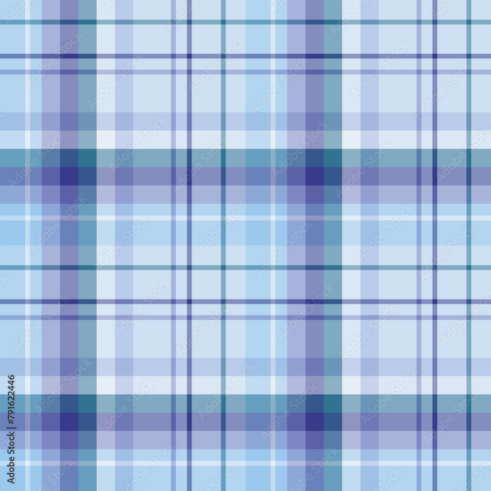 Seamless pattern in fantastic light and dark blue colors for plaid, fabric, textile, clothes, tablecloth and other things. Vector image.