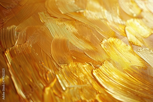 Golden brushstrokes Warm gold brushstrokes on a canvas hint at a luxurious and passionate love