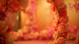 Flower arch for decoration of festive ceremonies
