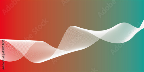 Abstract line  sound frequency modern tech on gradient background.