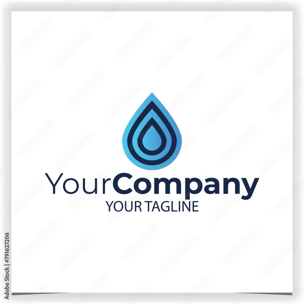 Vector water drop logo design template Vector water drop logo design template