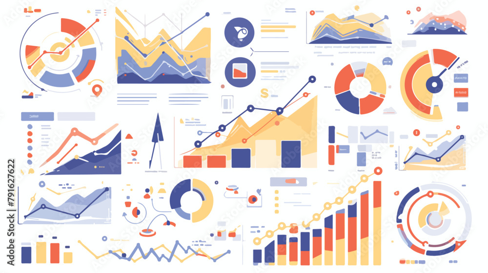 Infographics mini concept Project business finance
