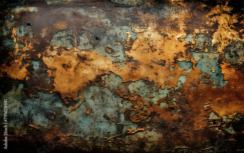 Grungy copper bronze with rust texture