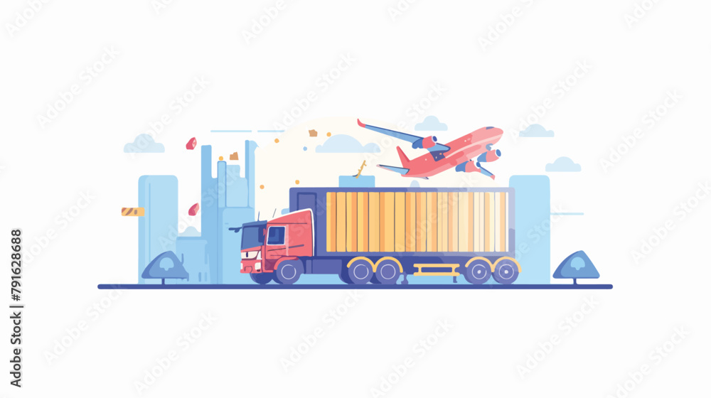 International logistics and cargo delivery concept.