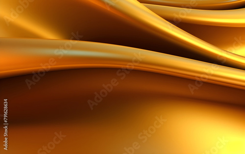 Abstract 3D illustration of a golden background