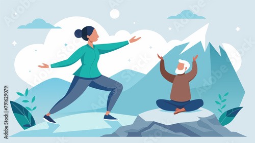 On a snowy mountaintop a martial artist learns the art of Tai Chi from a wise and elderly master. As she follows his slow and deliberate