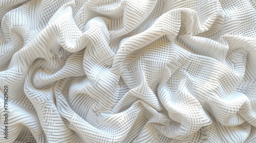 Interwoven 3D fabric texture with a macro