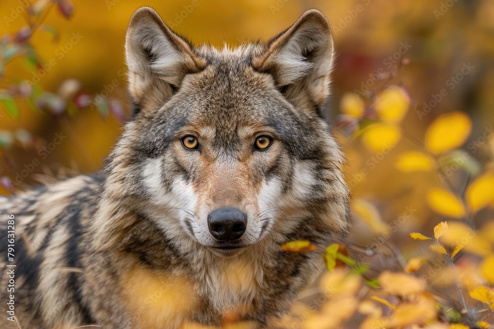 Porträt von einem Wolf 