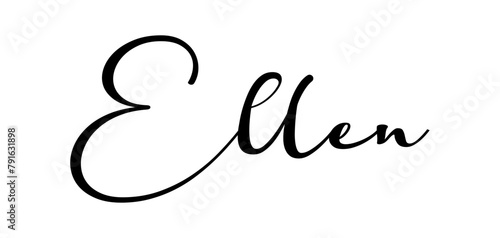 Ellen - black color - name written - ideal for websites, presentations, greetings, banners, cards, t-shirt, sweatshirt, prints, cricut, silhouette, sublimation, tag
:
