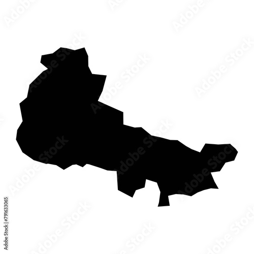 Duarte Province map, administrative division of Dominican Republic. Vector illustration. photo