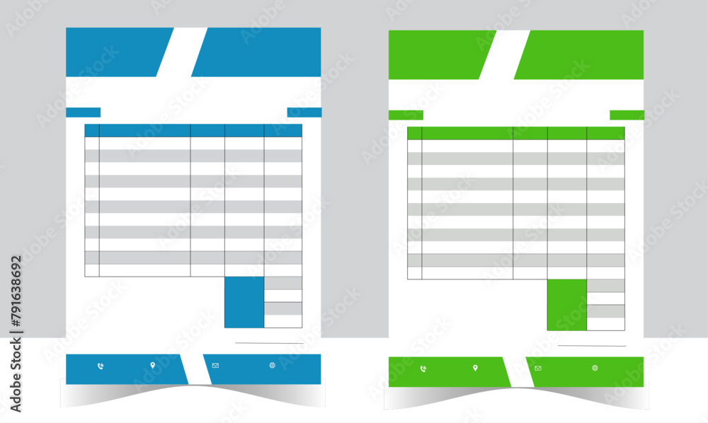 Modern Corporate Invoices Design Template Modern Corporate Invoices Design Template