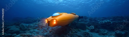 A consortium of nations invests in the development of a fleet of autonomous underwater robots to explore and map the ocean floor, uncovering new resources and scientific discoveries photo