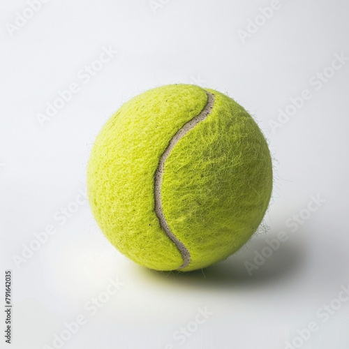 Ein Tennisball, weißer Grund  photo