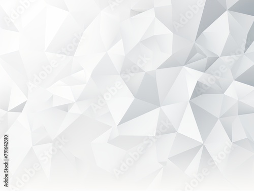 White abstract background with low poly design, vector illustration in the style of white color palette with copy space for photo text or product, blank 