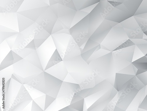 White abstract background with low poly design, vector illustration in the style of white color palette with copy space for photo text or product, blank 