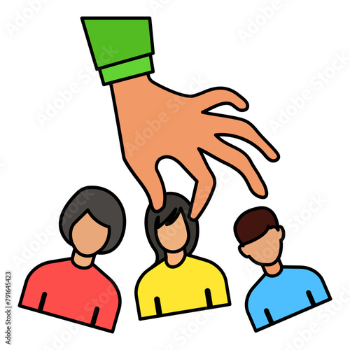 Removing Toxic People from Team concept, dismissal of employee vector icon design,  out of work  symbol,  Layoff sign, Unwaged stock illustration