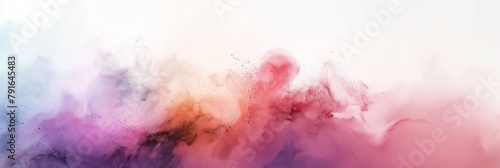 A vibrant abstract image with a fusion of pink and purple hues resembling watercolor smokes blending into one another © gunzexx
