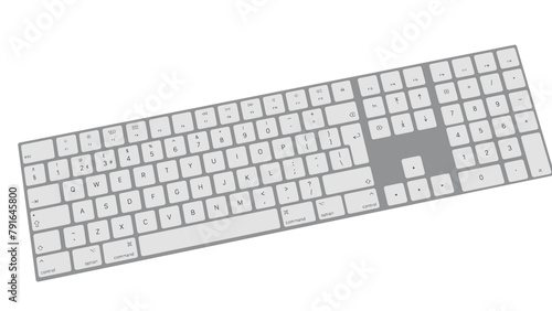 3d rendered illustration of a keyboard