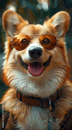 Enhance your artwork with this heartwarming scene of Corgi dogs having a blast playing in the sea, radiating joy and happiness. AI generative enhancements available for creative exploration.