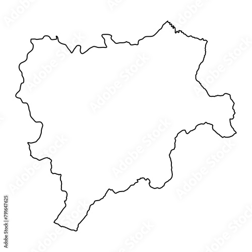 Map of the Province of a Albacete  administrative division of Spain. Vector illustration.