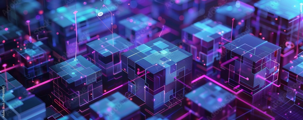A large-scale quantum blockchain operation showcasing efficiency and scalability A large-scale quantum blockchain operation showcasing efficiency and scalability