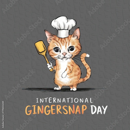 Gingersnap Day, National Gingersnap Day, happy National Gingersnap Day, National Gingersnap Day poster, Social media poster, post, poster, happy, vector. illustration. Gingersnap Day poster, on July 1 photo