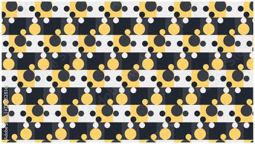 seamless pattern with squares and circles.