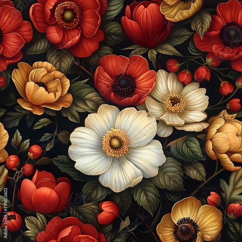 Wallpaper Mural Luxurious Botanical Composition Conveying Passionate Appreciation for Nature Torontodigital.ca