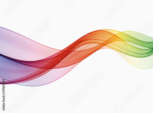 Rainbow wavy lines,abstract wave background of smooth wave flow. Smoky transparent lines.