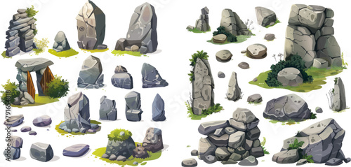 Things from stone age, vector illustration