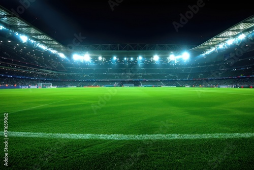 Football stadium for advertising competitions and various sporting events