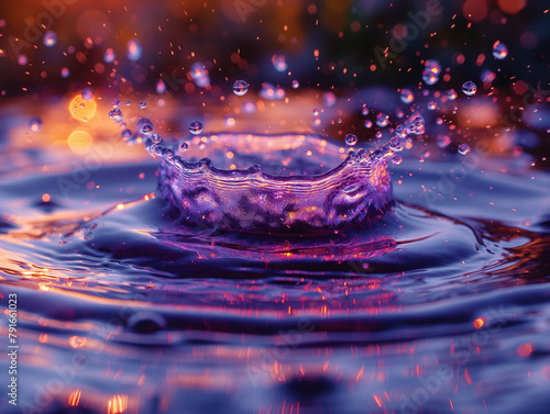 water drop splash colorful